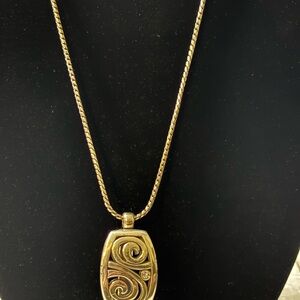 Brighton London Groove Badge Clip Necklace